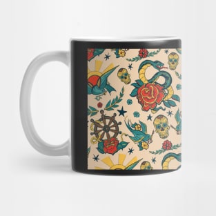 Punk Tattoo Pattern Design and Illustration Mug